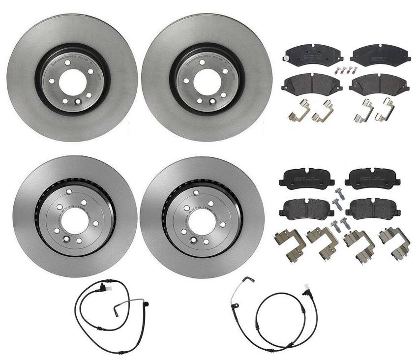 Brembo Brake Pads and Rotors Kit - Front and Rear (360mm/350mm) (Low-Met)